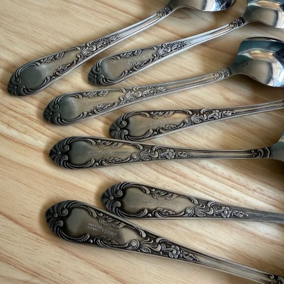 7 Vintage Amefa Holland AFS1 Stainless Flatware Serving Spoon 8 in Satin - Picture 6 of 11